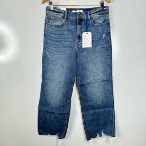 Eunina NWT Dawn Super High Rise Wide Leg Crop Jeans Size 11/30w